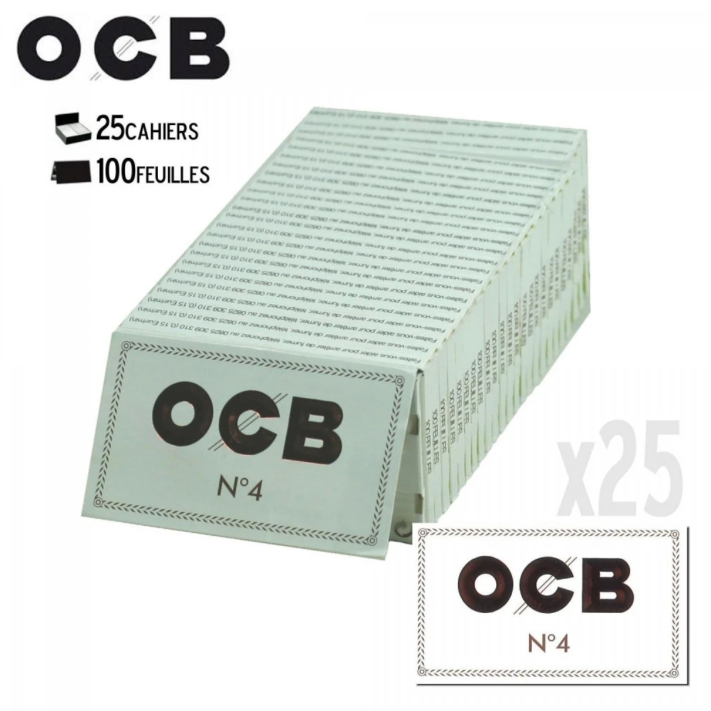 25 Cahiers De Papier à Rouler OCB Blanc 1 25 Cahiers De Papier à Rouler OCB Blanc
