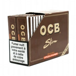 Boite 32 Carnets De Feuille OCB Slim Non Blanchis + Tips