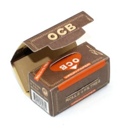 Boite De 16 Rouleaux De Feuilles Virgin Paper + Filtres (Rolls) Slim - OCB Non Blanchi -Fumeurs Fournitures Magasin boite de 16 rouleaux de feuilles virgin paper filtres rolls slim ocb non blanchi 2