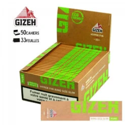 Boite De 50 Carnets De Feuille à Rouler - GIZEH PURE King Size Slim -Fumeurs Fournitures Magasin boite de 50 carnets de feuille a rouler gizeh pure king size slim 2