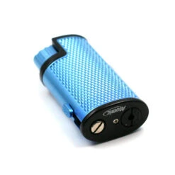 Briquet Turbo Métal Avec Perce Cigare Intégrer - Bleu -Fumeurs Fournitures Magasin briquet turbo metal avec perce cigare integrer bleu 2