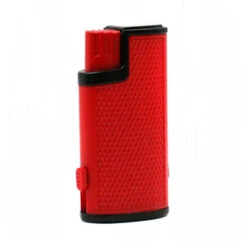 Briquet Turbo Métal Avec Perce Cigare Intégrer – Rouge