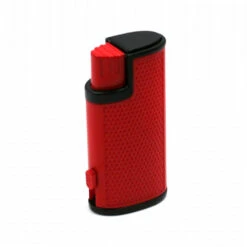 Briquet Turbo Métal Avec Perce Cigare Intégrer – Rouge -Fumeurs Fournitures Magasin briquet turbo metal avec perce cigare integrer rouge 3