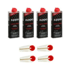 Lot De 4 Recharges D'essence Original Zippo + 4 Pierres à Briquet -Fumeurs Fournitures Magasin lot de 4 recharges d essence original zippo 4 pierres a briquet 3