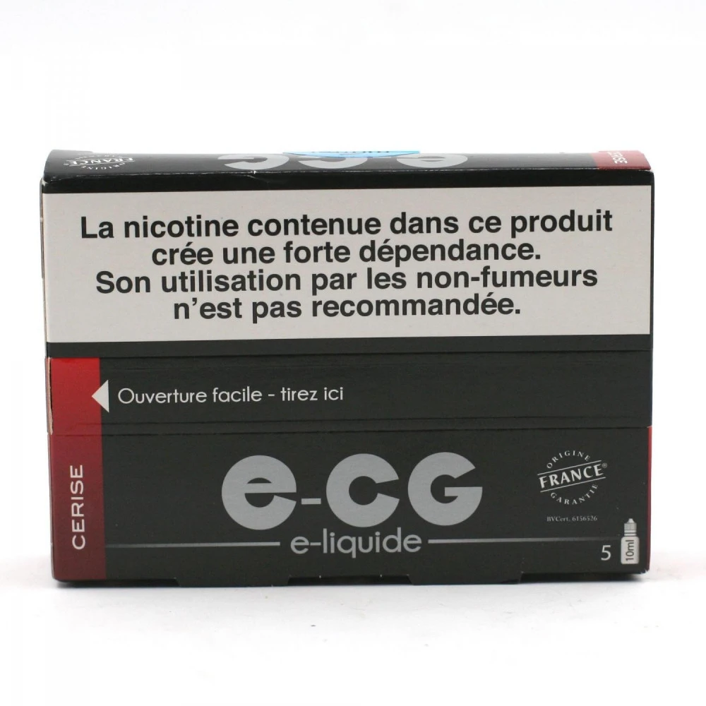 Lot De 5 Flacons E-CG - Goût Cerise 3 Mg/ml 2 Lot De 5 Flacons E-CG - Goût Cerise 3 Mg/ml – Image 2