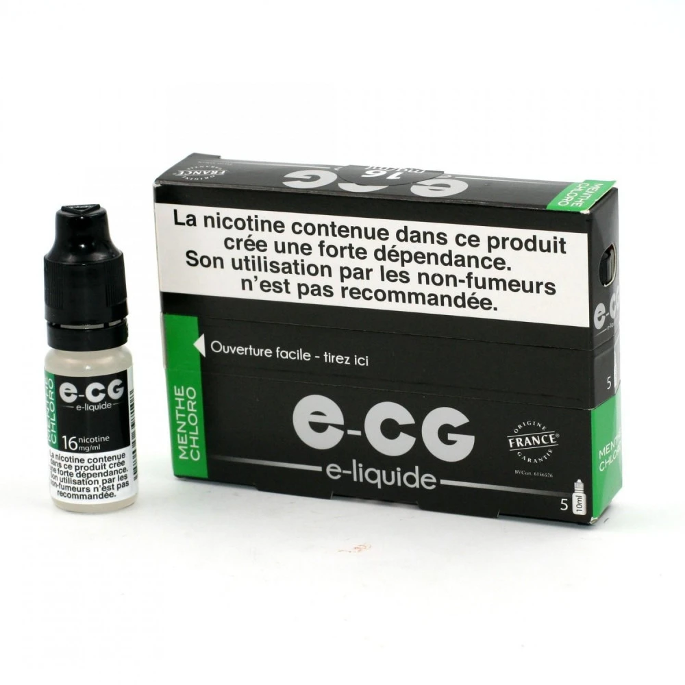 Lot De 5 Flacons E-CG - Menthe Chloro 16 Mg/ml 1 Lot De 5 Flacons E-CG - Menthe Chloro 16 Mg/ml