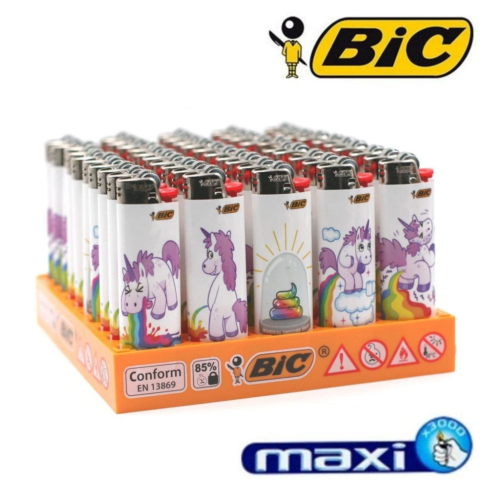 Bic Lot De 50 Briquets J26 - Licorne Trash Arc En Ciel 1 Bic Lot De 50 Briquets J26 - Licorne Trash Arc En Ciel