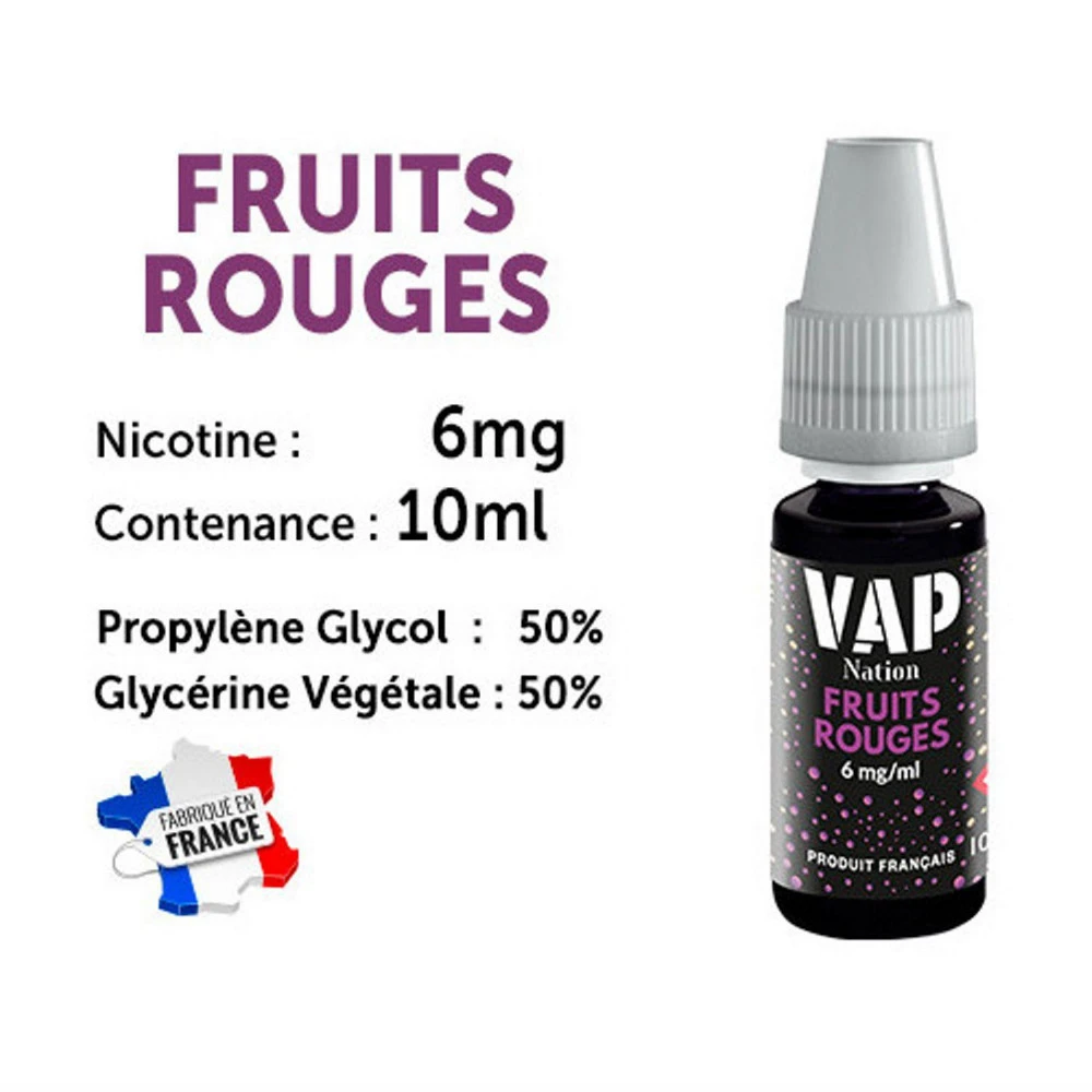 Vap Nation Lot De 5 Liquides - Fruits Rouges 6 Mg 1 Vap Nation Lot De 5 Liquides - Fruits Rouges 6 Mg