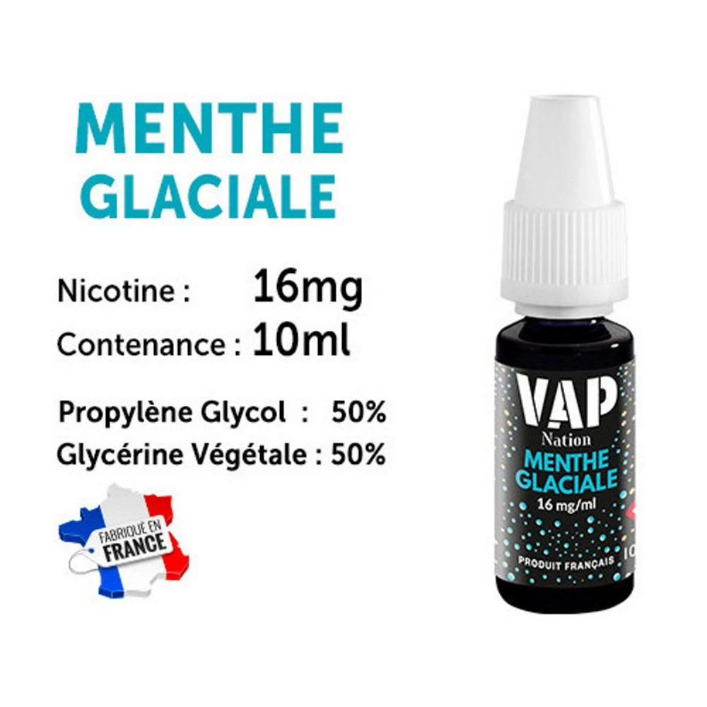 Vap Nation Lot De 5 Liquides - Menthe Glaciale 16 Mg 1 Vap Nation Lot De 5 Liquides - Menthe Glaciale 16 Mg
