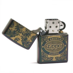 Zippo Design Scroll Art Déco Vert 60005289 -Fumeurs Fournitures Magasin zippo design scroll art deco vert 60005289 2